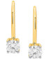ფოტო #4 პროდუქტის Lab Grown Diamond Leverback Earrings (1/2 ct. t.w.) in Sterling Silver or 14K Gold-Plated Sterling Silver