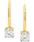 Фото #4 товара Lab Grown Diamond Leverback Earrings (1/2 ct. t.w.) in Sterling Silver or 14K Gold-Plated Sterling Silver