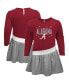 Фото #1 товара Girls Infant Crimson, Heathered Gray Alabama Crimson Tide Heart to Heart French Terry Dress