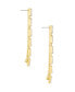 ფოტო #3 პროდუქტის 18K Gold Plated Baquette Linear Earrings