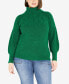 ფოტო #1 პროდუქტის Plus Size Elsa Pom Pom Balloon Sleeve Sweater