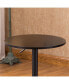 Belham Black Round Top Adjustable Height with Black Leg And Base Metal Bar Table