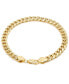 14K Solid Gold 6mm Cuban Chain Bracelet, Hollow-designed, 7 inches, approx. 6.8grams