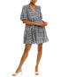 Фото #1 товара Madewell Poplin V-Neck Bubble-Sleeve Mini Dress Women's Blue 0