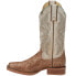 Фото #3 товара Justin Boots Willa Smooth Ostrich Embroidered Square Toe Cowboy Womens Beige, B