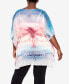 Фото #2 товара Plus Size Watercolor Poncho Shirt Top