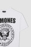 Ramones Oversize Fit Bisiklet Yaka Kısa Kollu %100 Pamuk Tişört X4966az22sm