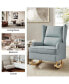 Фото #7 товара Batter son Modern Wingback Rocking Accent Chair With Solid Wooden legs