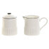 Фото #1 товара Молочник и сахарница Home ESPRIT Белый Чёрный Фарфор 250 ml 12 x 7,7 x 8,3 cm 2 Предметы