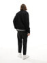 ASOS DESIGN tapered scuba joggers in black