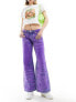 Фото #1 товара Monki Imoo low waisted wide fit jeans in rainbow colour wash