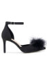 Фото #2 товара Women's Abiny Faux Feather Ankle Strap Pumps