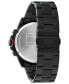 ფოტო #3 პროდუქტის Men's Black Stainless Steel Bracelet Watch 46mm