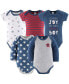 Фото #2 товара Пижама The Peanutshell Baby Boys Newborn Layette, Blue Red Essential Pieces.