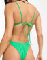 Фото #2 товара Weekday Shore exclusive wire bikini top in green