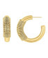 Fine Silver-Plated or 18K Gold-Plated Coil Puff C Hoop Earring
