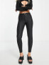 Фото #1 товара River Island Molly mid rise coated skinny jean in black