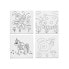 Canvas White Cloth 25 x 25 x 1,5 cm For painting animals (24 Units)