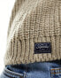 Superdry slouchy stitch roll neck knit in Soft Beige Marl