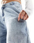 Фото #8 товара Kaiia wide leg jeans in light blue wash