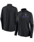 ფოტო #2 პროდუქტის Women's Black Colorado Rockies Primetime Raglan Quarter-Zip Top