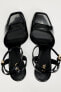 Patent-finish high-heel sandals