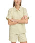 Фото #1 товара Women's Short-Sleeve Gauze Button-Front Camp Shirt