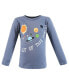 ფოტო #3 პროდუქტის Baby Boys Long Sleeve T-Shirts, Solar System Shark