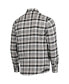 Men's Black and Gray Vegas Golden Knights Ease Plaid Button-Up Long Sleeve Shirt