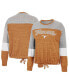 ფოტო #1 პროდუქტის Women's Texas Orange Texas Longhorns Joanna Tie Front Long Sleeve T-shirt