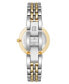 ფოტო #2 პროდუქტის Women's Quartz Two-Tone Alloy Link Bracelet Watch, 30mm