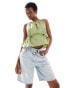 Noisy May parachute cami top in sage green Зеленый, M - EU 38 - фото #1