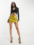 Фото #4 товара Public Desire x Paris Artiste Exclusive satin mini skirt in gold