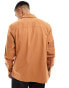 ASOS DESIGN twill zip through shacket in copper brown Медь, 3XL - Chest 50-52 - фото #4