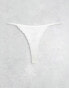 Фото #4 товара Lindex Jenniann 3-pack tanga lace thong in white