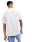 Фото #3 товара Polo Ralph Lauren icon logo short sleeve linen shirt classic oversized fit in white