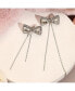 ფოტო #2 პროდუქტის Women's Bow Chain Drop Earrings