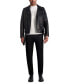 Фото #4 товара Men's Slim Fit Studded Leather Asymmetrical Zip Front Biker Jacket