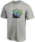 Фото #3 товара Men's Heathered Gray Tampa Bay Rays Cooperstown Collection Forbes Team T-shirt