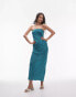 Topshop co-ord wiggle stripe maxi skirt in turquoise and brown