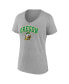 Фото #2 товара Women's Heather Gray Oregon Ducks Evergreen Campus V-Neck T-shirt