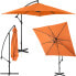 Фото #1 товара Помаранчевый садовый зонт на квадратной толщине завесы 250 x 250 см Uniprodo