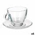 Фото #1 товара Чашка с тарелкой Прозрачный Cтекло 170 ml (6 штук)