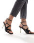 Фото #8 товара River Island cross over heeled sandal in black