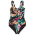 Profile by Gottex Women's Sweetheart One Piece Swimsuit, Black/Multi, 8D