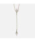 Фото #1 товара Sanctuary Project by Rose Quartz Crystal Diamond Drop Y Necklace Hammered Gold