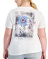 ფოტო #2 პროდუქტის Trendy Plus Size Butterfly Graphic T-Shirt