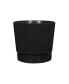 Full Depth Round Cylinder Black Pot, 8 inch