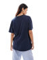 Pull&Bear wave graphic t-shirt in navy