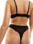 Фото #3 товара Hunkemoller Sia satin and lace thong in black